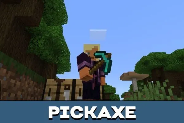 Pickaxe from Simple Autosmelting Mod for Minecraft PE