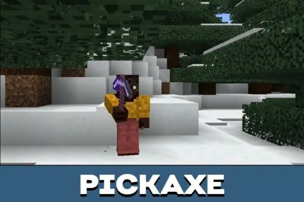Pickaxe from Eat Anything Mod for Minecraft PE