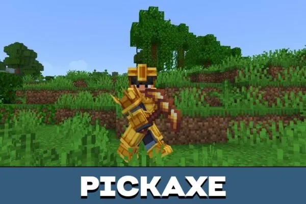 Pickaxe from Mythic Mobs Mod for Minecraft PE