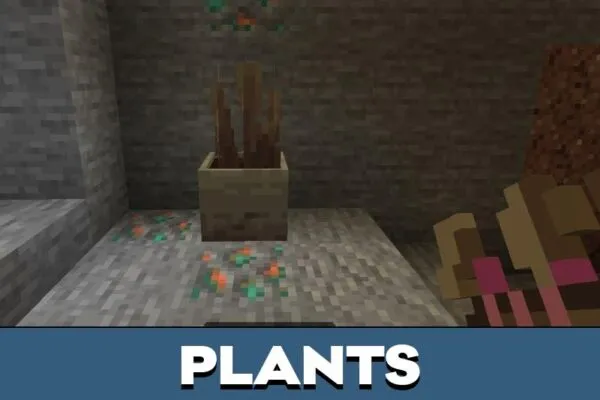 Plants from Cave Furniture Mod for Minecraft PE