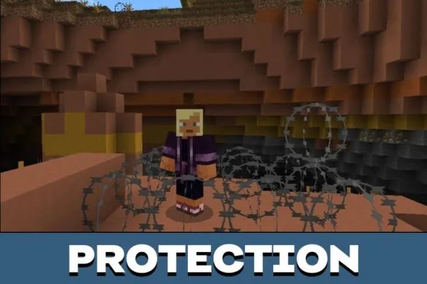 Protection from Razor Wire Mod for Minecraft PE