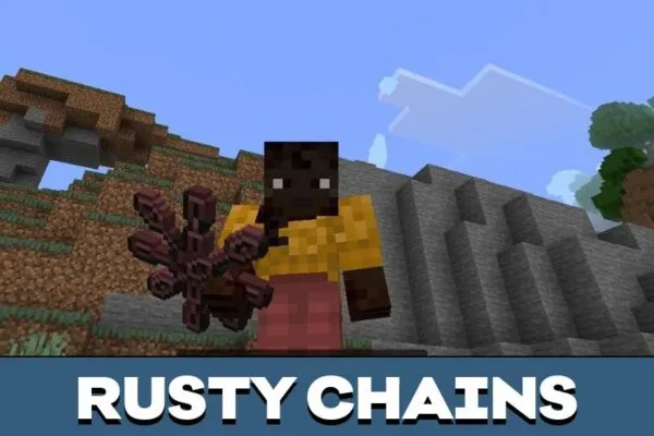 Rusty Chains from Horror Weapons Mod for Minecraft PE