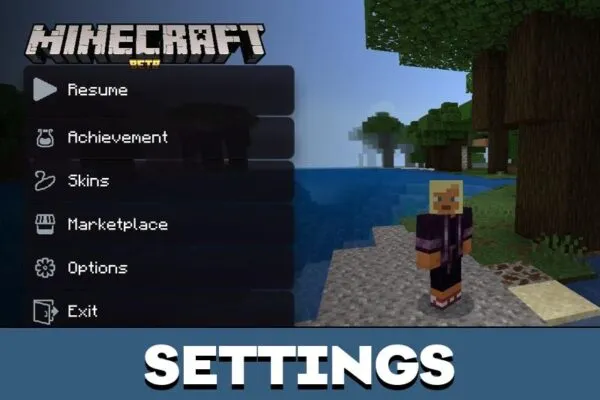 Settings from Collapse UI Texture Pack for Minecraft PE
