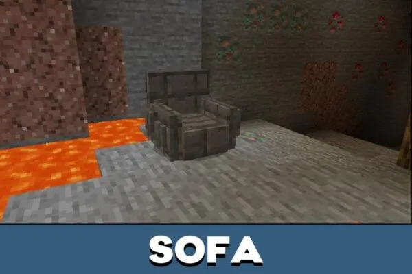 Sofa from Cave Furniture Mod for Minecraft PE