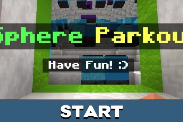 Start from Easy Sphere Parkour Map for Minecraft PE