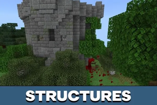 Structures from Blood Rot Mod for Minecraft PE