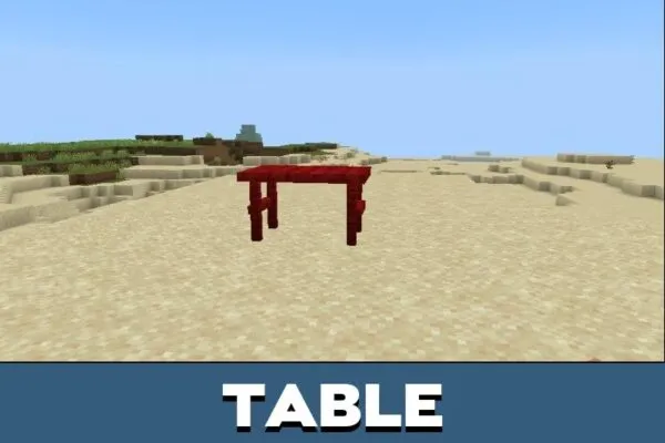 Table from IKEA Mod for Minecraft PE