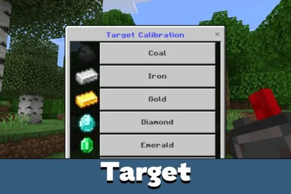 Target from Ore Finder Cheat Mod for Minecraft PE