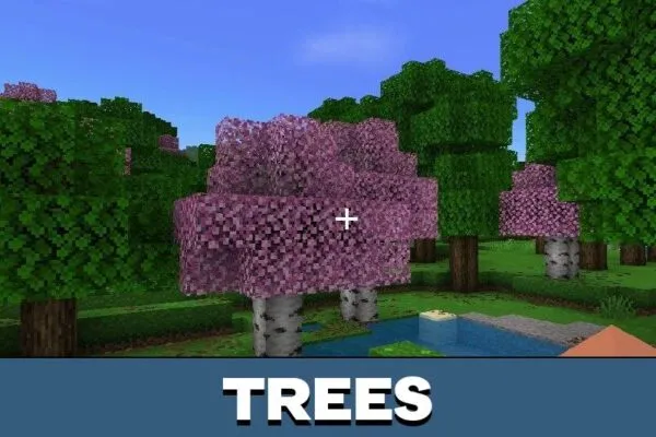 Trees from Nebux Xtreme Texture Pack for Minecraft PE