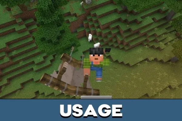 Using from Paragliders Mod for Minecraft PE