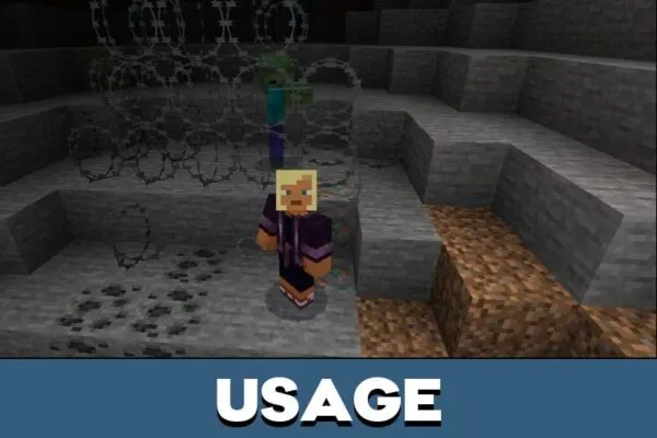 Usage from Razor Wire Mod for Minecraft PE