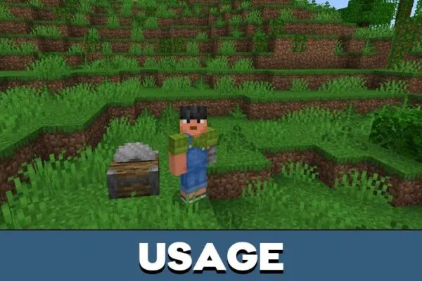 Usage from Wood Cutter Mod for Minecraft PE