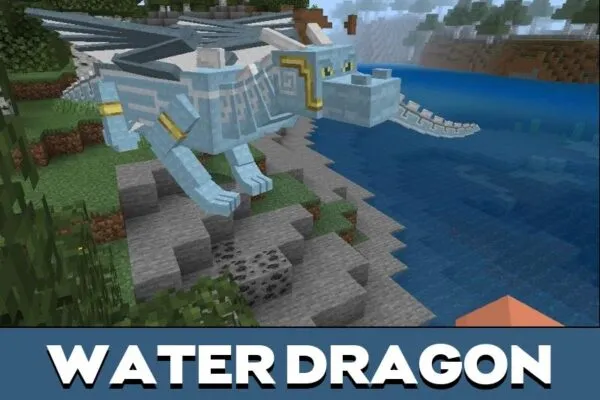 Water Dragon from Dragon Mount 3 Mod for Minecraft PE
