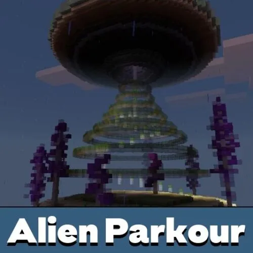 Alien Parkour Map for Minecraft PE