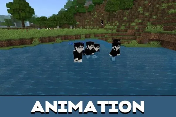 Animation from Wednesday Mod for Minecraft PE