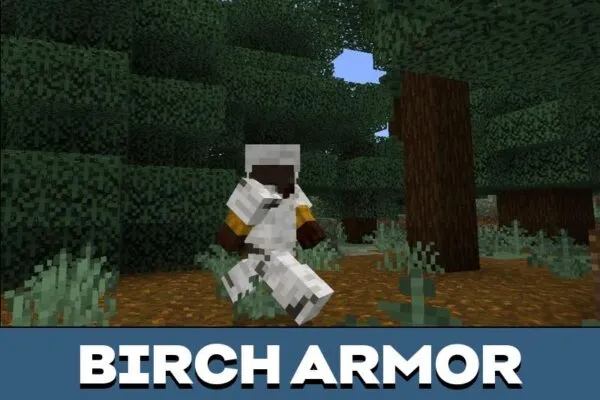 Birch Wooden Armor Mod for Minecraft PE