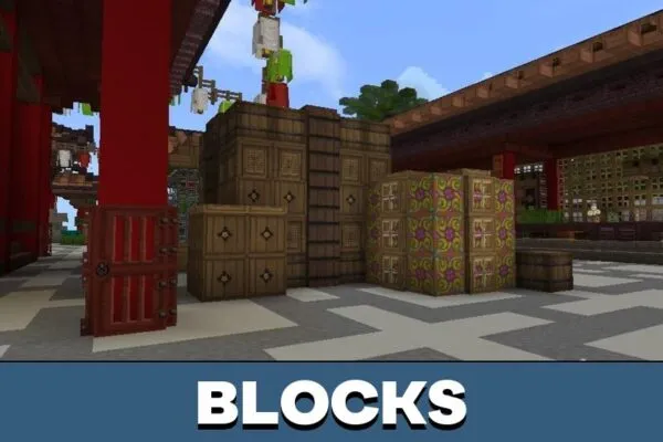 Blocks from Ninja Empire Map for Minecraft PE