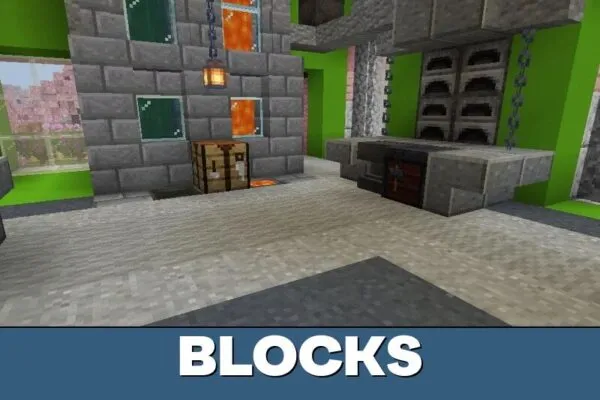 Blocks from Pink House Map for Minecraft PE
