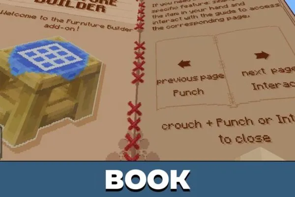 Book from Furniture Builder Mod for Minecraft PE