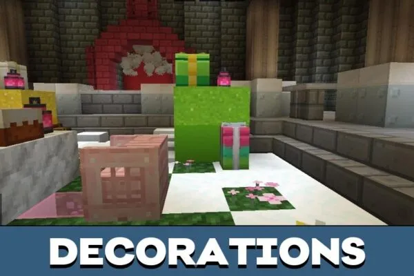 Decorations from Gift Town Map for Minecraft PE