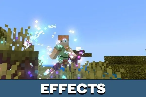 Effects from Players Trails Mod for Minecraft PE