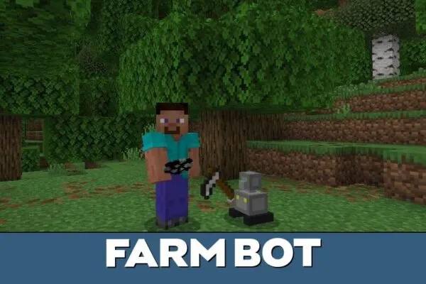 Farm Bot from Auto Companion Mod for Minecraft PE