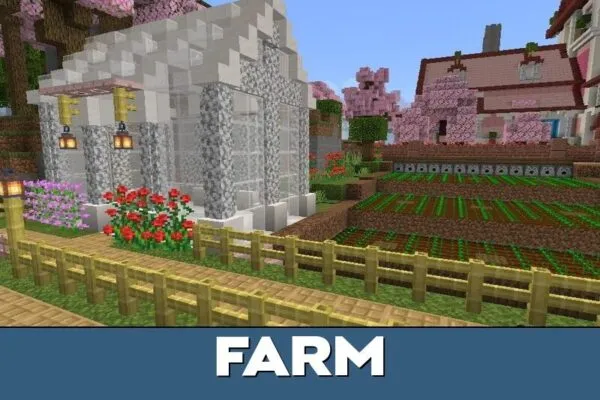 Farm from Pink House Map for Minecraft PE