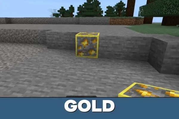 Gold Ore Highlighter Mod for Minecraft PE