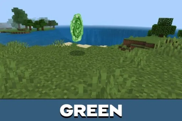 Green Portal Gun Mod for Minecraft PE