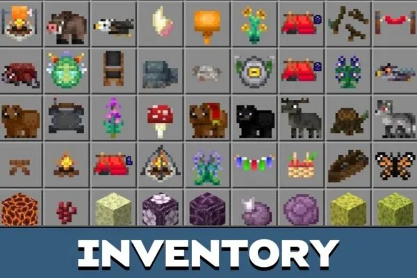 Inventory from Tent Mod for Minecraft PE