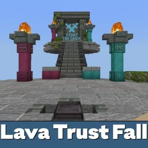 Lava Trust Fall Map for Minecraft PE