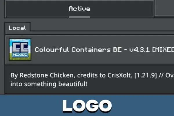 Logo from Colourful Containers Texture Pack for Minecraft PE