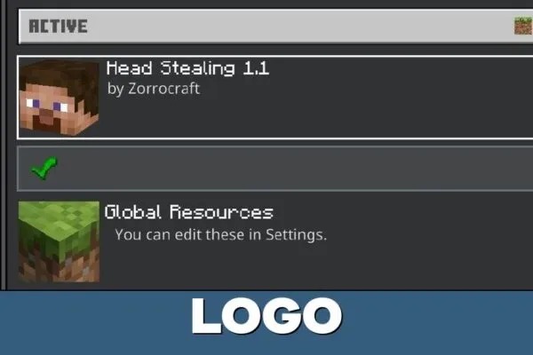 Logo from Head Stealing Mod for Minecraft PE