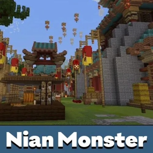 Nian Monster Attack Map for Minecraft PE