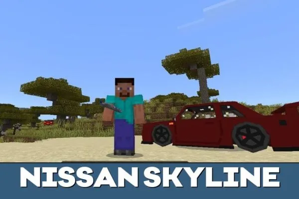 Nissan from Fast and Furious Mod for Minecraft PE