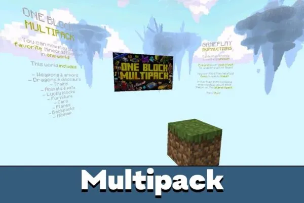 Multipack for one block map for Minecraft PE