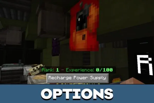 Options from Danger Company Map for Minecraft PE