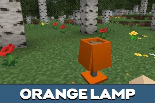 Orange Lamp from Paintable Furniture Mod for Minecraft PE