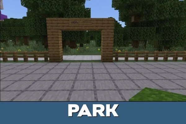 Park from NordLand Map for Minecraft PE