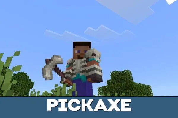 Pickaxe from Stitched Monsters Mod for Minecraft PE