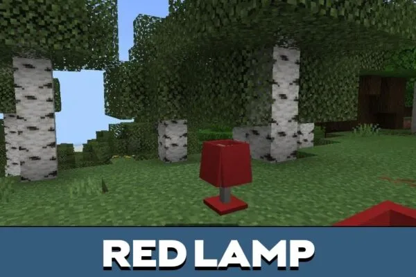 Red Lamp from Paintable Furniture Mod for Minecraft PE