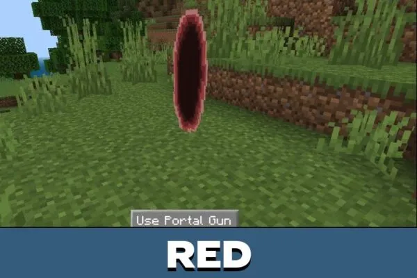 Red Portal Gun Mod for Minecraft PE