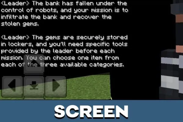 Screen from Bank Heist Map for Minecraft PE