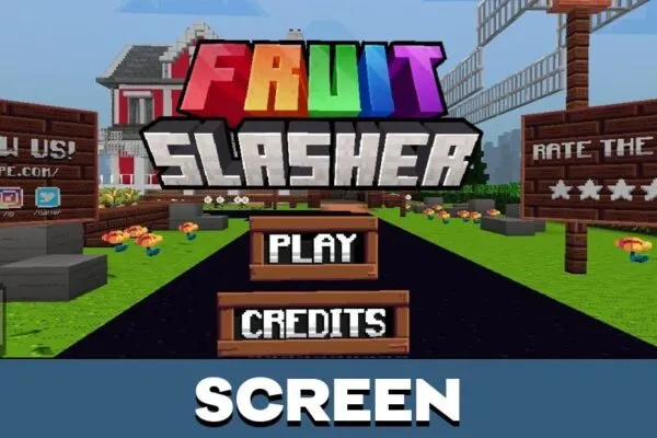 Screen from Fruit Slasher Map for Minecraft PE