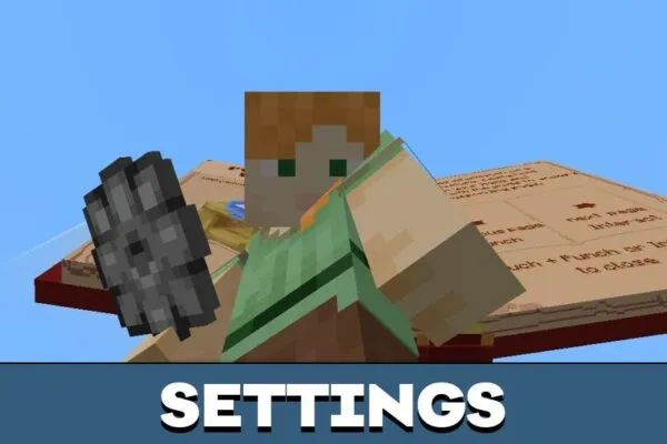 Settings from Furniture Builder Mod for Minecraft PE