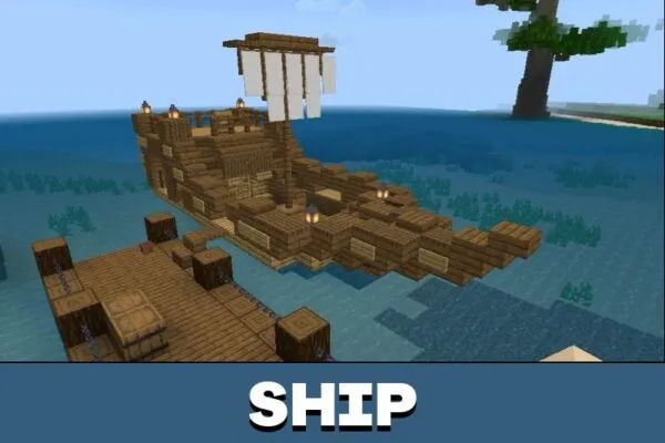 Ship from Continent Survival Map for Minecraft PE