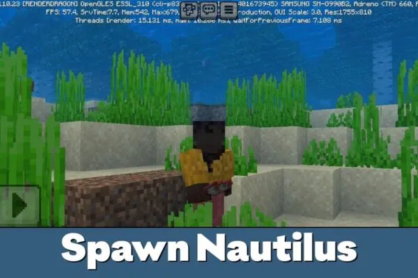 Spawn from Nautilus Mod for Minecraft PE
