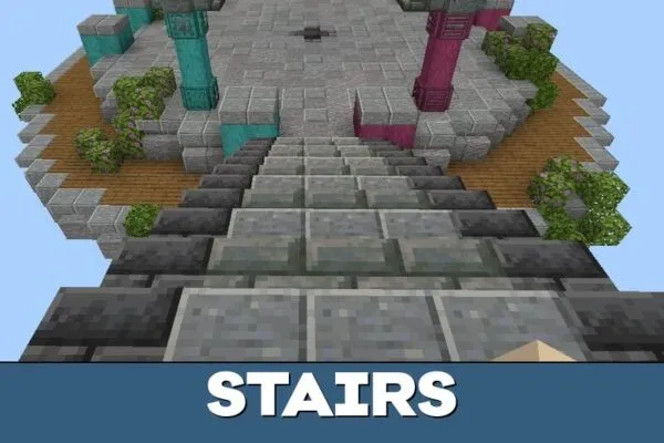 Stairs from Lava Trust Fall Map for Minecraft PE