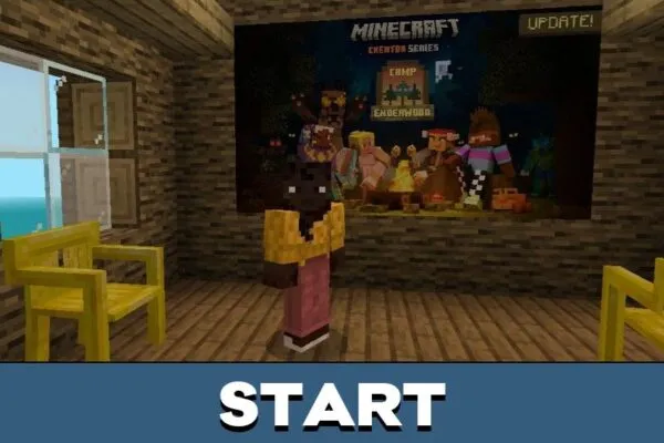 Start from Camp Enderwood Map for Minecraft PE