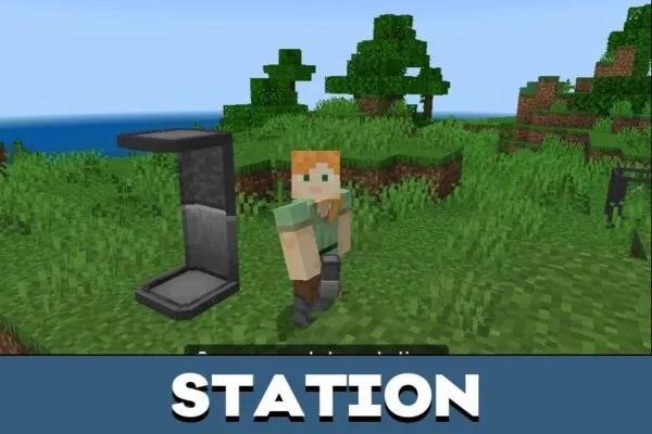 Station from Conveyor Tube Mod for Minecraft PE
